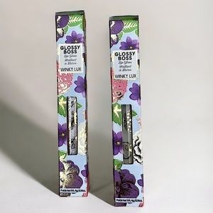 BNIB 2 Glossy Boss Lip Gloss winky lux in on the rocks and birthday cake